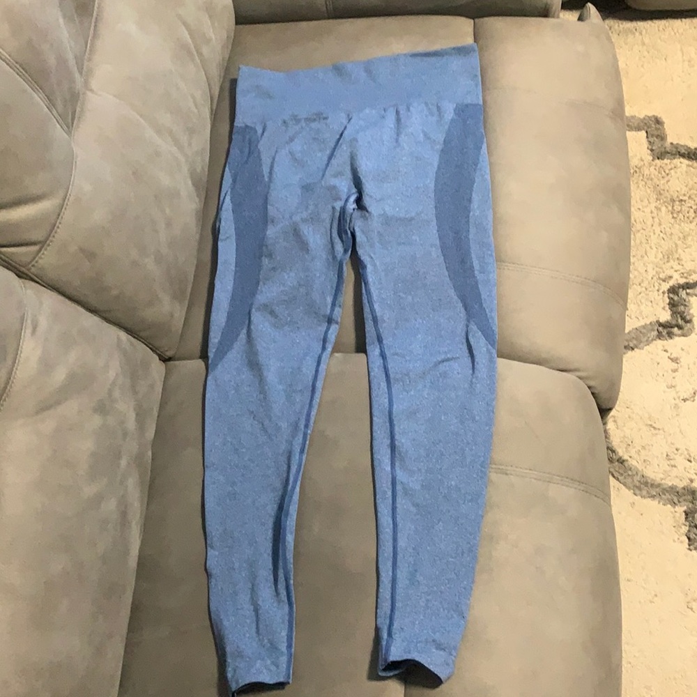 NVGTN dupe contour seamless blue leggings
